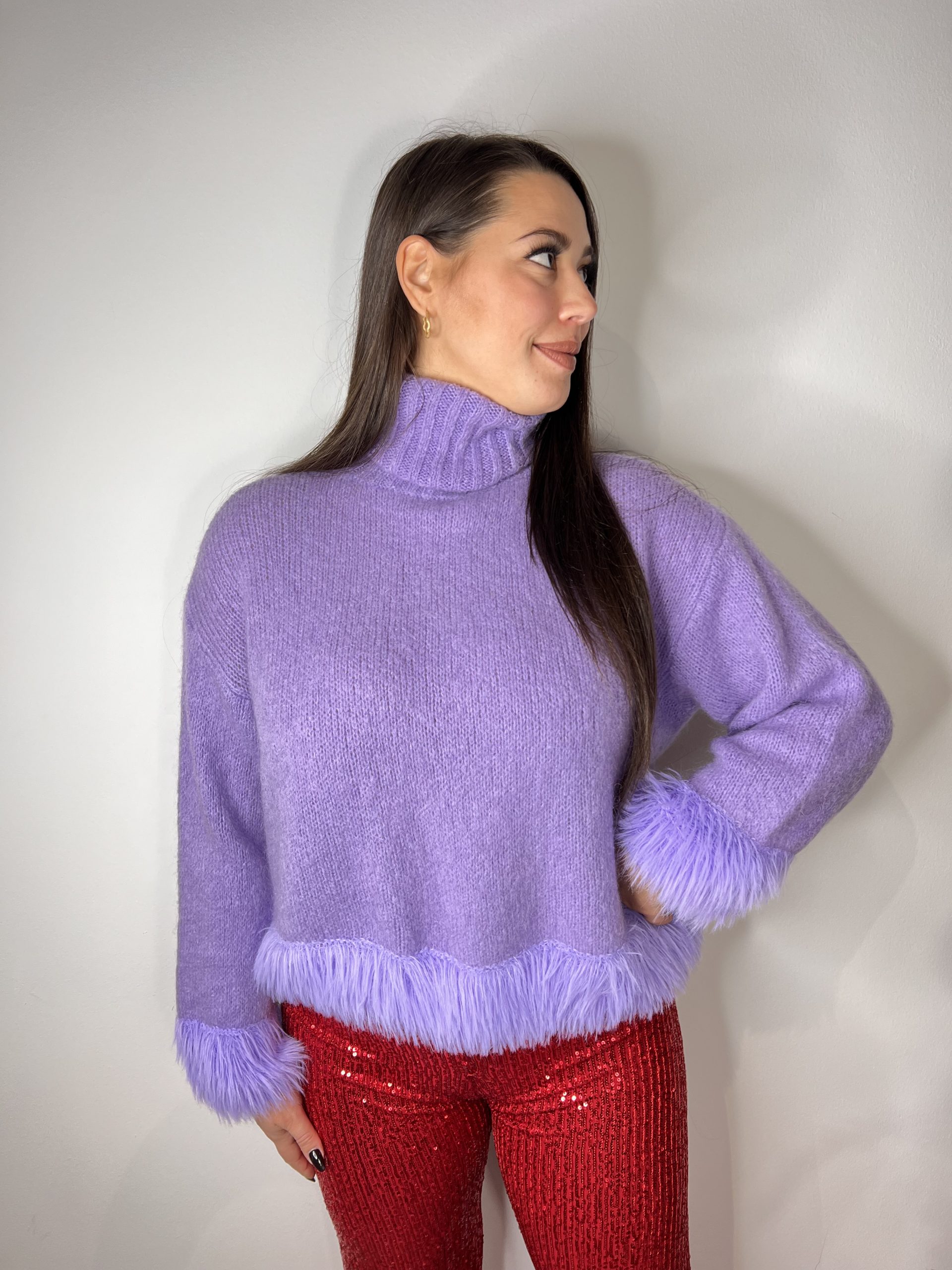 maglione lilla